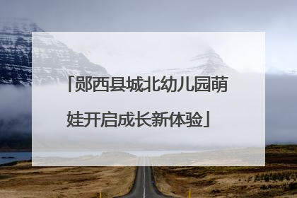 郧西县城北幼儿园萌娃开启成长新体验