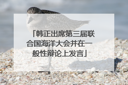 韩正出席第三届联合国海洋大会并在一般性辩论上发言