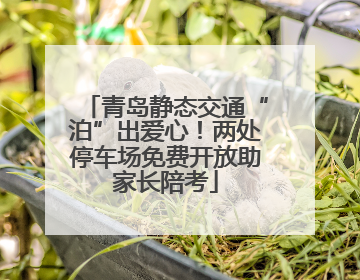 青岛静态交通“泊”出爱心！两处停车场免费开放助家长陪考
