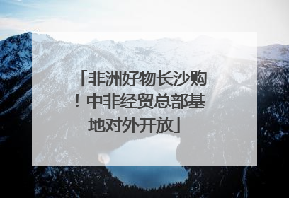 非洲好物长沙购！中非经贸总部基地对外开放