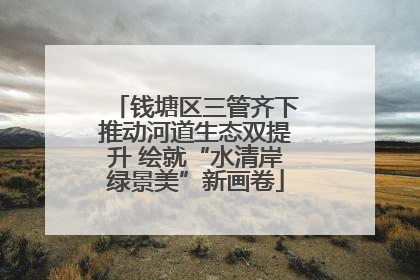钱塘区三管齐下推动河道生态双提升 绘就“水清岸绿景美”新画卷