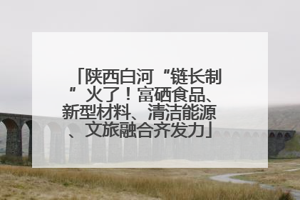 陕西白河“链长制”火了！富硒食品、新型材料、清洁能源、文旅融合齐发力