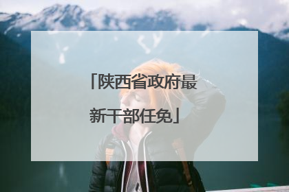 陕西省政府最新干部任免