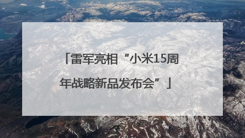 雷军亮相“小米15周年战略新品发布会”
