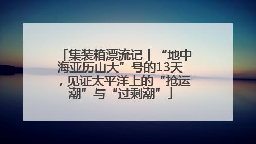 集装箱漂流记丨“地中海亚历山大”号的13天，见证太平洋上的“抢运潮”与“过剩潮”