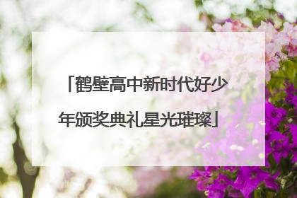 鹤壁高中新时代好少年颁奖典礼星光璀璨