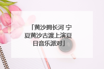 黄沙拥长河 宁夏黄沙古渡上演夏日音乐派对