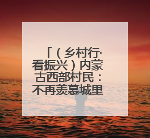 （乡村行·看振兴）内蒙古西部村民：不再羡慕城里人生活