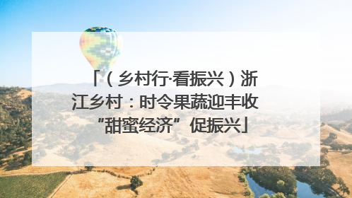 （乡村行·看振兴）浙江乡村：时令果蔬迎丰收 “甜蜜经济”促振兴