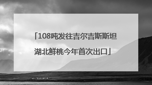 108吨发往吉尔吉斯斯坦 湖北鲜桃今年首次出口