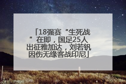 18强赛“生死战”在即，国足25人出征雅加达，刘若钒因伤无缘客战印尼