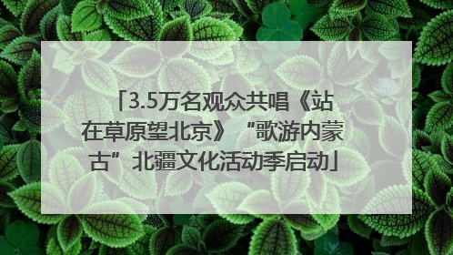 3.5万名观众共唱《站在草原望北京》“歌游内蒙古”北疆文化活动季启动