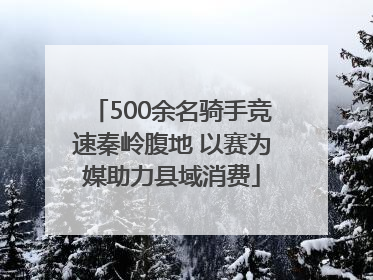 500余名骑手竞速秦岭腹地 以赛为媒助力县域消费