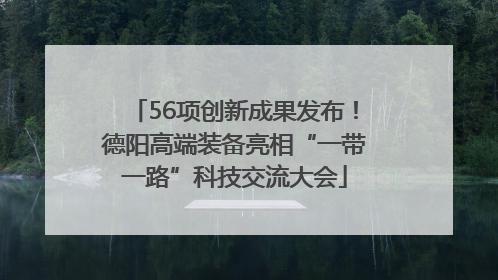 56项创新成果发布！德阳高端装备亮相“一带一路”科技交流大会