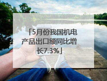 5月份我国机电产品出口额同比增长7.3%