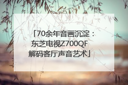 70余年音画沉淀：东芝电视Z700QF解码客厅声音艺术