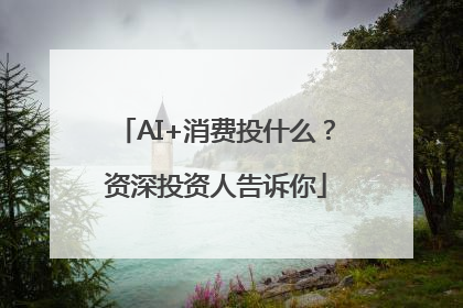 AI+消费投什么？资深投资人告诉你
