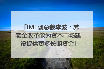 IMF副总裁李波：养老金改革能为资本市场建设提供更多长期资金