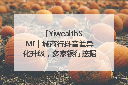 YiwealthSMI｜城商行抖音差异化升级，多家银行挖掘自身特色出圈！